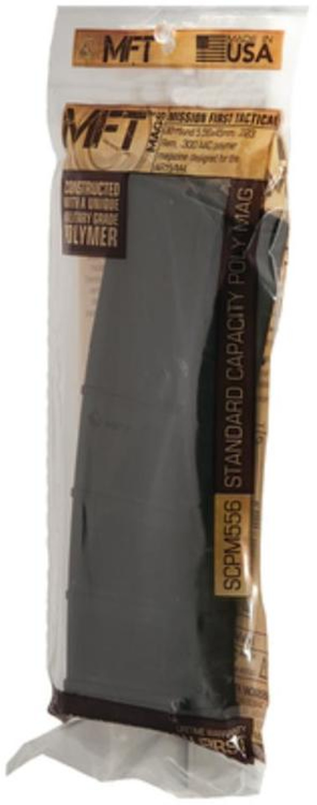 Mission First Tactical Polymer Magazine AR-15 5.56x45mm/.223/.300 AAC Blackout Black Bagged 10 Pack