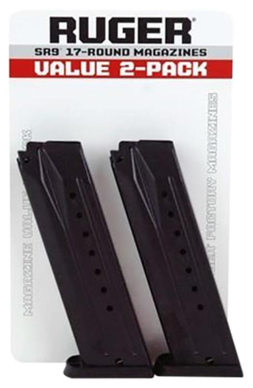 Ruger SR9/SR9C/9E/PC9 Magazine 2 Pack 9mm, Black, 17rd