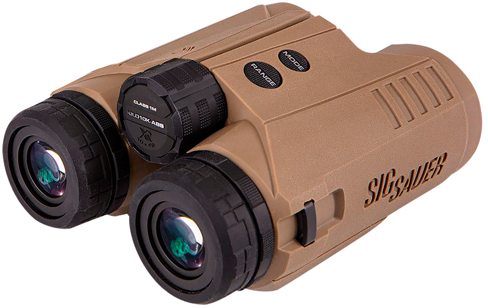 Sig Sauer KILO010K-ABS Rangefinder Binocular, 10x42mm, Flat Dark Earth, Includes Multicam Chest Harness & Windmeter