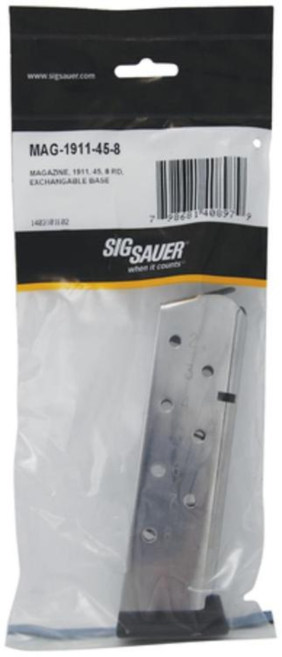 Sig 1911 Magazine 45 ACP 8RD Exchangable Base