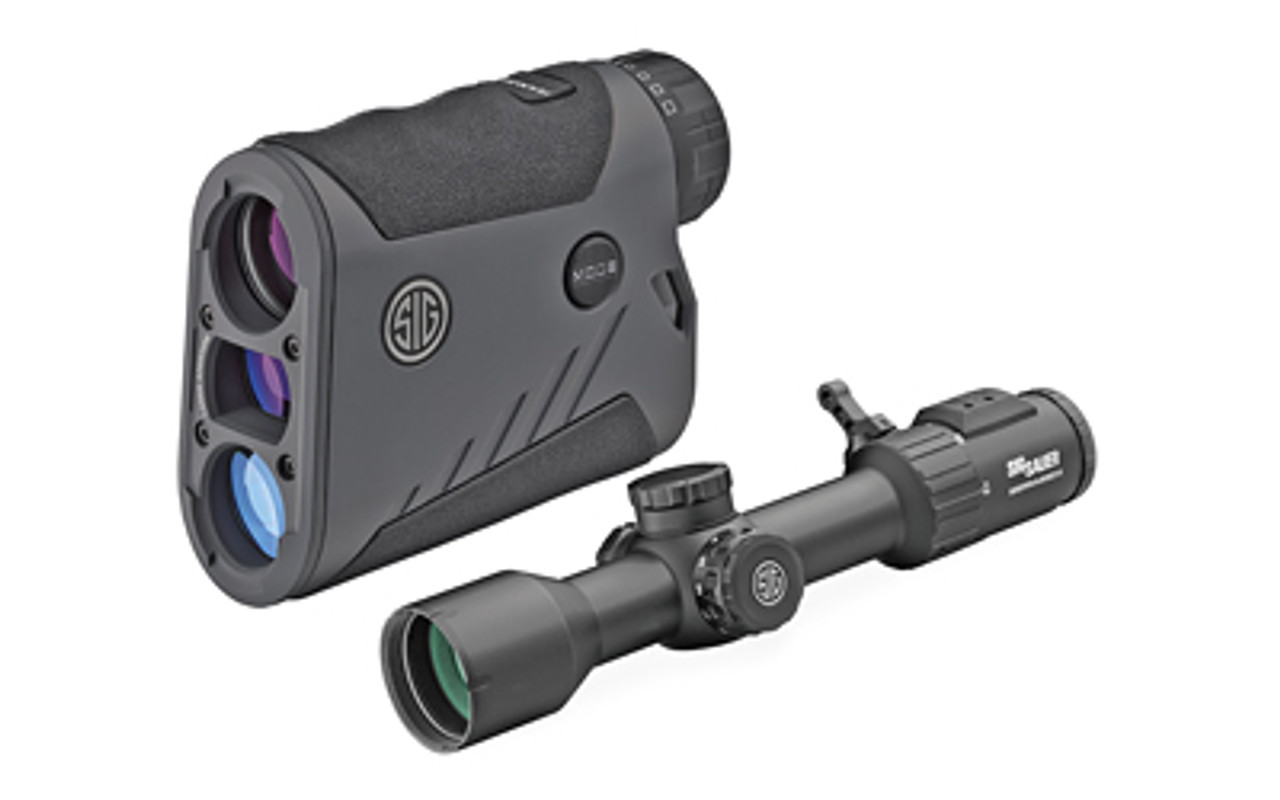 Sig SIERRA6 & KILO1600BDX Combo Kit, SIERRA6 2-12X40mm 30mm Riflescope with BDX-R2 Digital Ballistic Reticle, KILO1600BDX 6x22mm Rangefinder