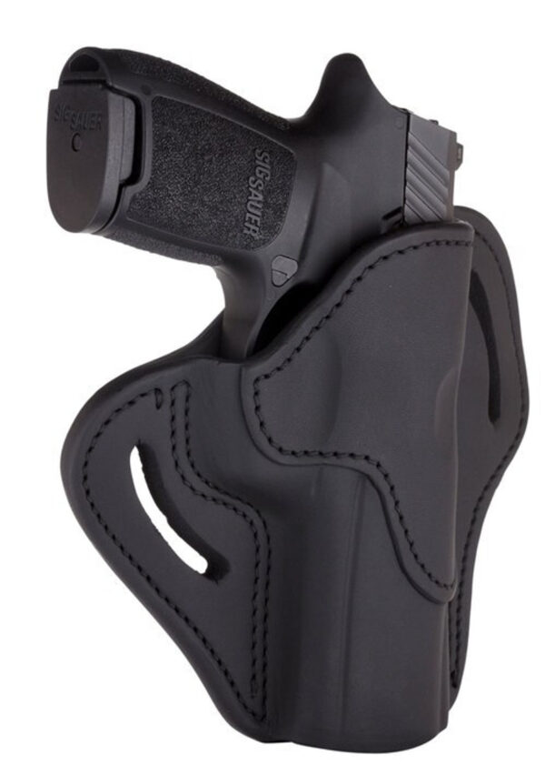 1791 Belt Holster 2.4, Right Hand, Stealth Black Leather, Fits XDMc and Xd Mod 2 4