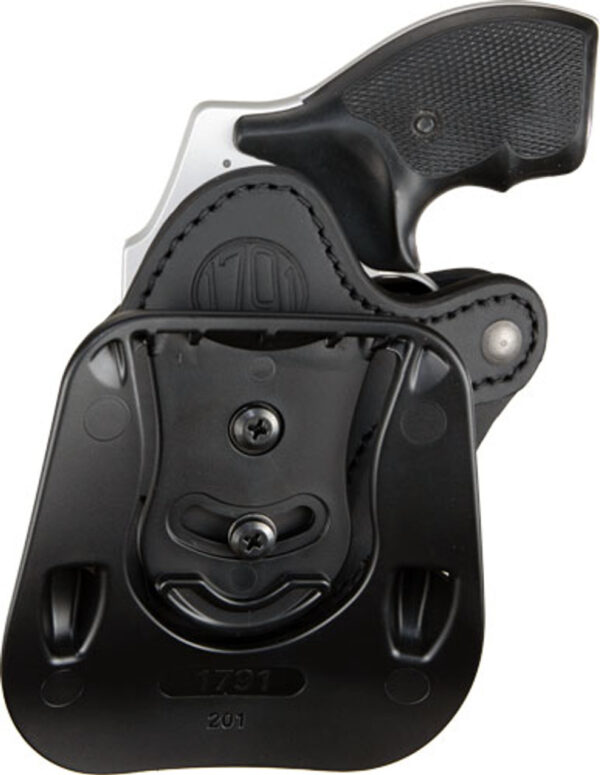 1791 Gunleather R1 Ruger LCR/S&W J-Frame, Stealth BlackLeather, Outside Waistband
