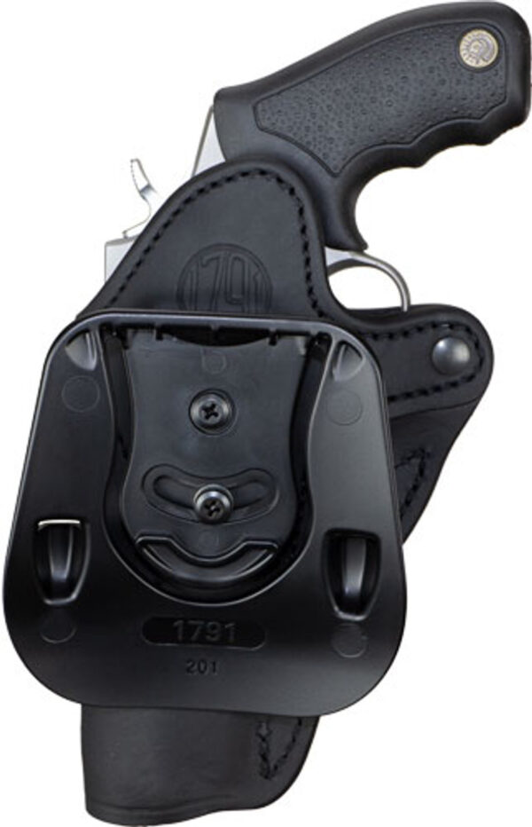 1791 Gunleather R2 Ruger GP100, Black Leather, Outside Waistband, Right Hand