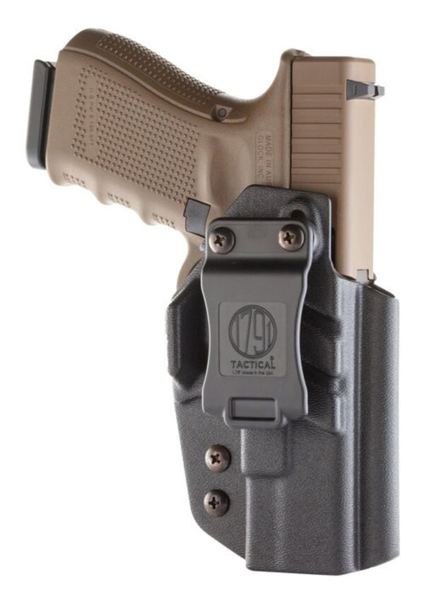 1791 Tactical Kydex, Inside Waistband Holster, Right Hand, Black Kydex, Fits Glock 26 27 33