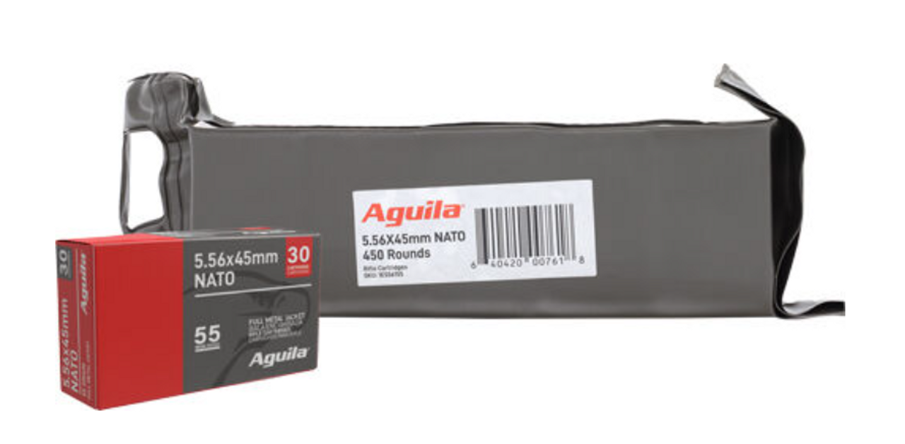 Aguila 5.56 NATO 55gr Full Metal Jacket – 450rd Pack