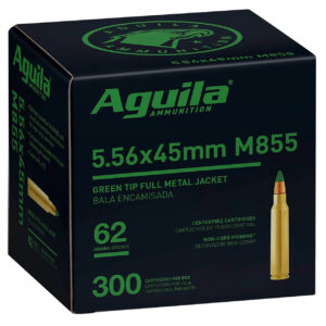 Aguila Green Tip M855 5.56x45mm, 62gr, FMJ Boat-Tail, 300Box 4Cs