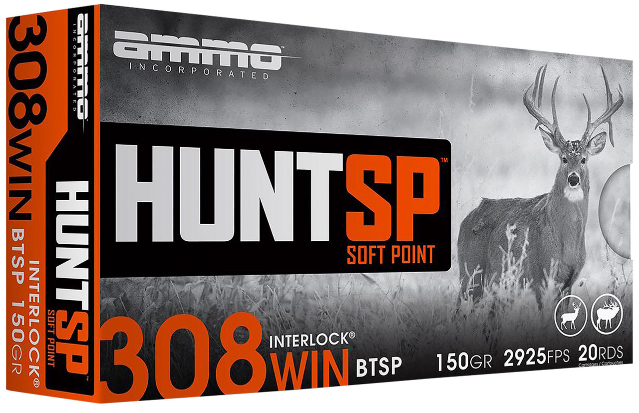 Ammo Hunt SP .308 Winchester 150gr Soft Point – 20rd Box
