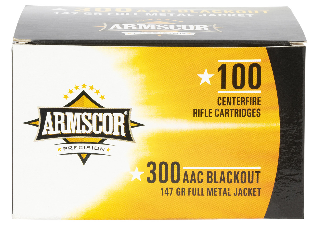 Armscor Precision .300 Blackout 147gr FMJ – 100rd Box (12 Case Pack)