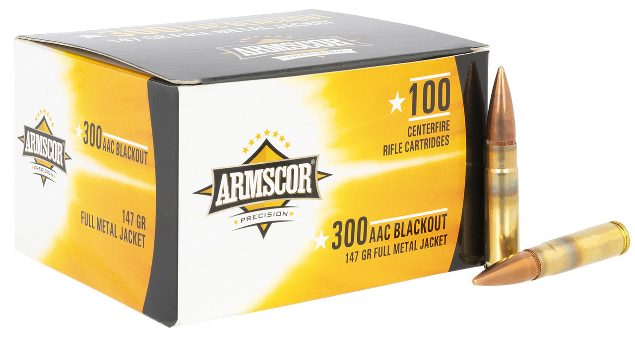 Armscor Precision .300 Blackout 147gr FMJ – 100rd Box (12 Case Pack)