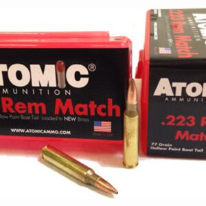 Atomic 223 Rem, 77gr, Hollow Point Boat-Tail, 50rd Box