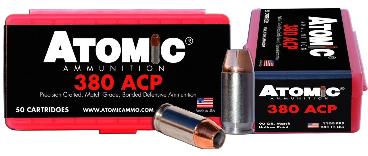 Atomic Pistol .380 ACP, 90gr, Hollow Point, 50rd Box