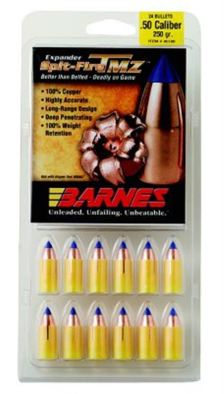 Barnes 45180 Muzzleloader 50 Black Powder Spit-Fire TMZ 250gr, 24Pk