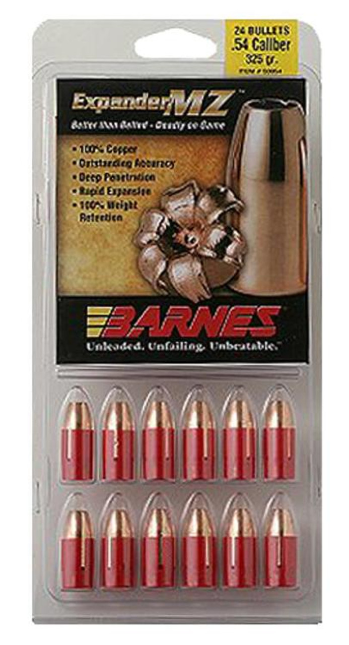 Barnes 50052 Muzzleloader 54 Black Powder Expander MZ 275gr, 24Pk