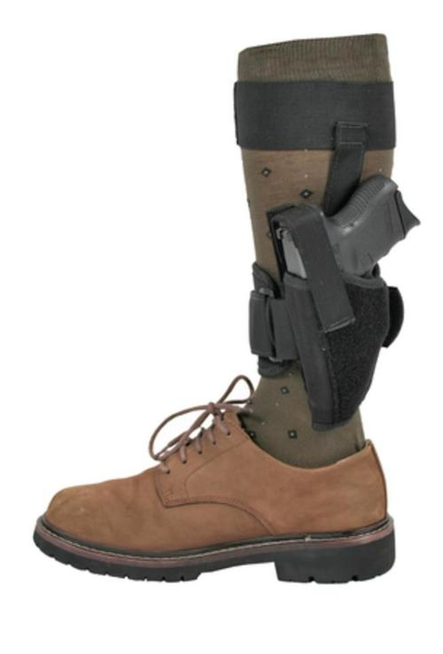 Blackhawk Ankle Holster Black Left Hand For 3-4 Barrel Medium Autos .32-.380 Calibers