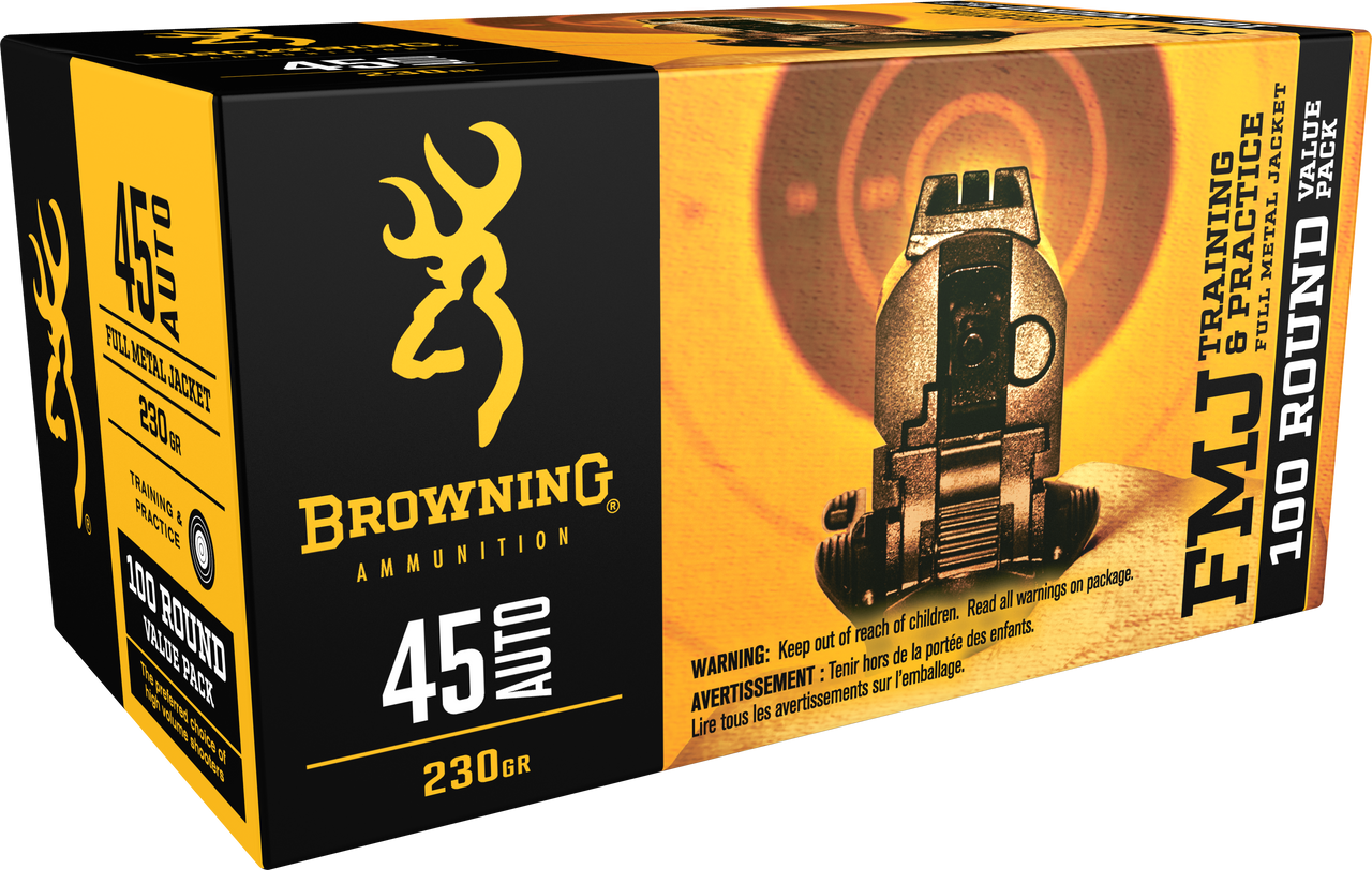 Browning Ammo, FMJ Value Pack 45ACP, 230gr, Full Metal Jacket