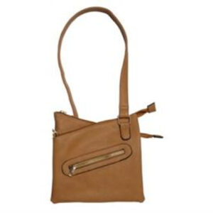 Bulldog Cross Body Style Purse, Holster Tan Leather