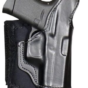DeSantis Gunhide, Die Hard Ankle Holster, Fits Glock 43/43X, Right Hand, Black Leather