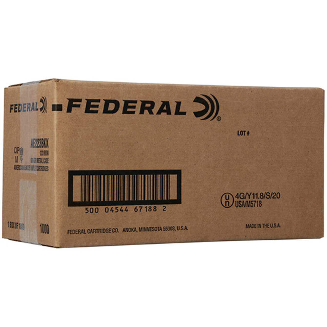 Federal American Eagle .223 Rem, 55gr, FMJBT, 1000rd