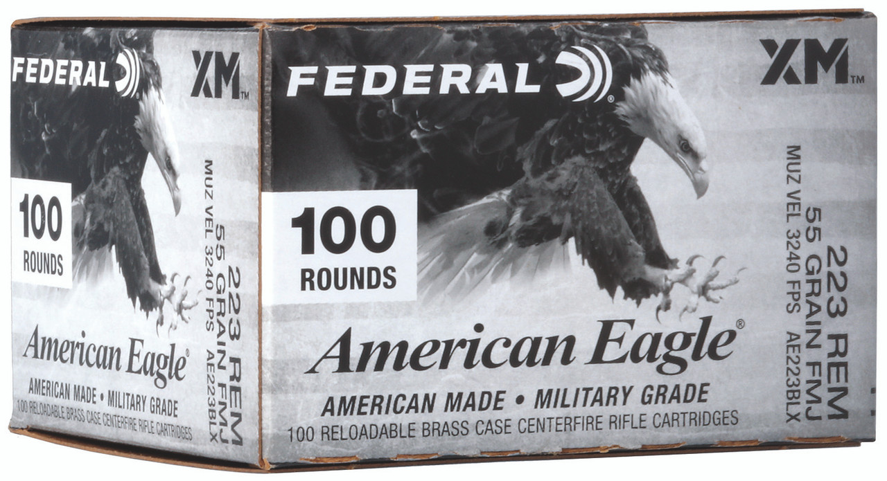 Federal American Eagle .223 Rem, 55gr, Full Metal Jacket Boat-Tail