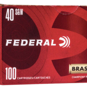 Federal Champion .40 S&W, 180gr, FMJ, Brass Case, 100rd