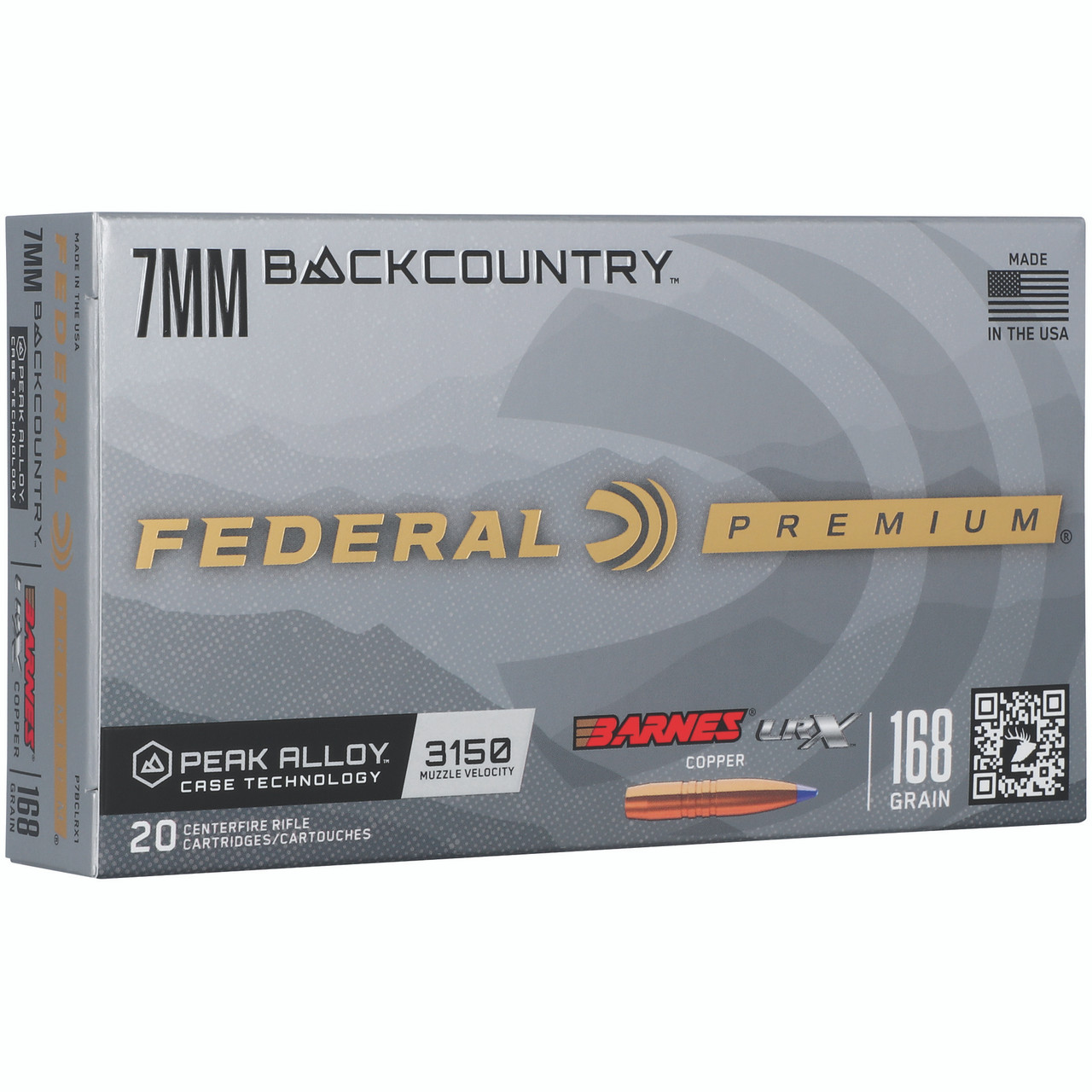 Federal Gold Medal 7mm Backcountry 168gr Barnes LRX Copper – 20rd Box
