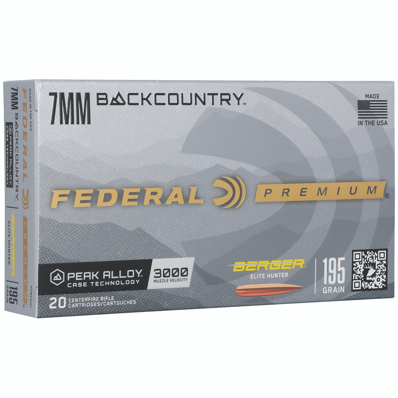 Federal Gold Medal 7mm Backcountry 195gr Berger – 20rd Box