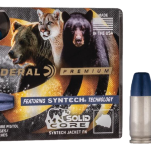 Federal Premium Hunting 357 Magnum, 180gr, Solid Core Synthetic Flat Nose, 20rd Box