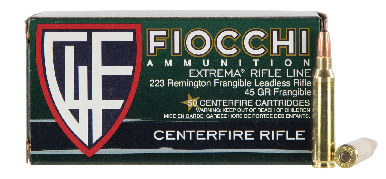 Fiocchi 223 Rem 45gr, Frangible, 50rd Box