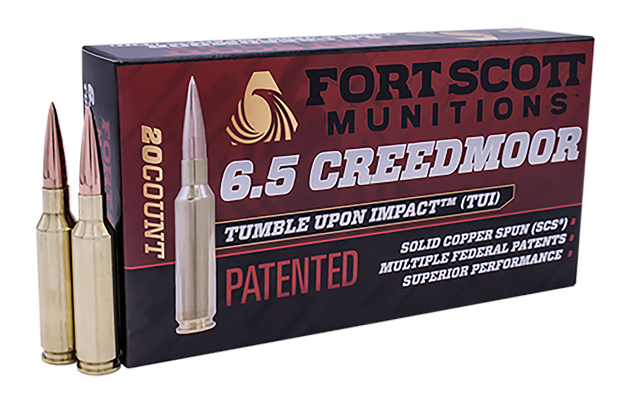Fort Scott 6.5 Creedmoor, 130gr Solid Copper Spun 20rd Box