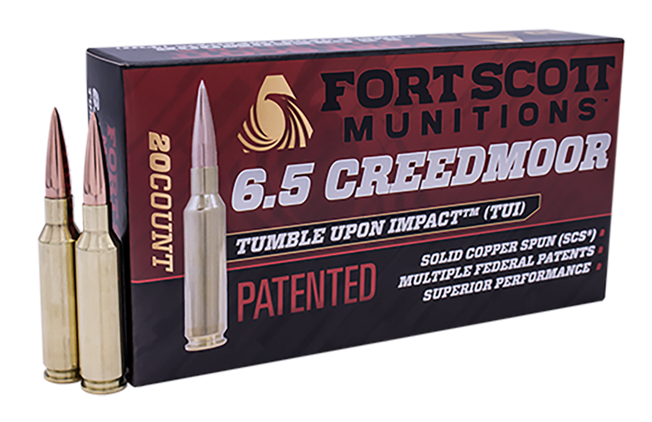 Fort Scott TUI 6.5 Creedmoor, 123gr, Solid Copper Spun, 20rd Box