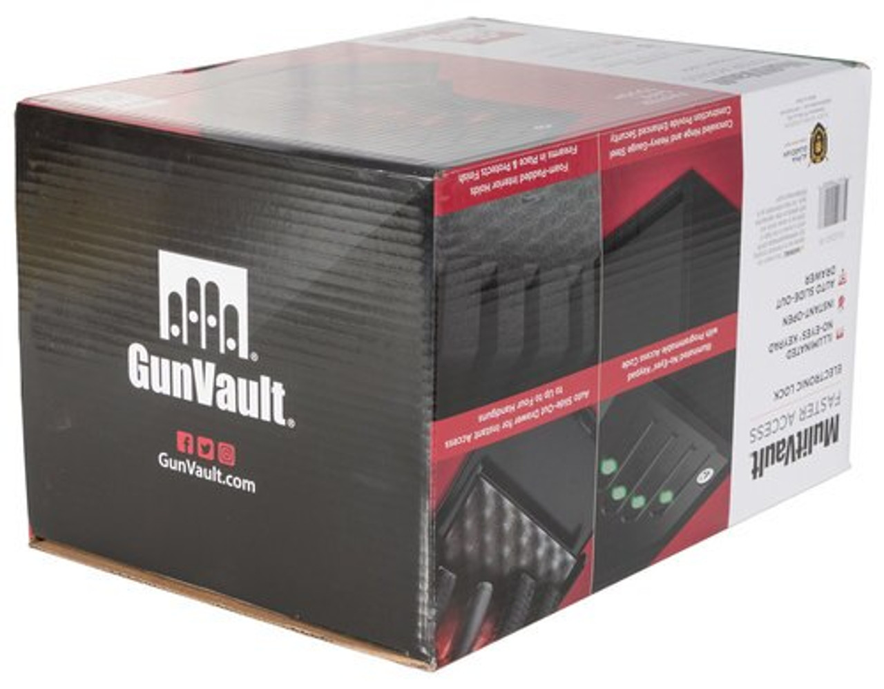 GunVault MiniVault 2050 Gun Safe, Mechanical Illuminated Keypad/Key