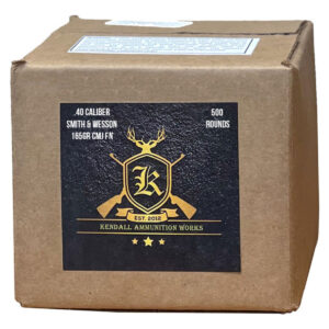 Kendall Ammo 40 S&W, 165gr, Complete Metal Jacket, 500rd