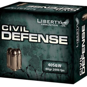 Liberty Ammo Civil Defense .40 S&W, 60gr, LF Fragmenting HP, 20rd Box