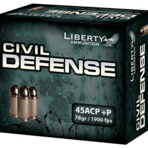 Liberty Ammo Civil Defense 45 ACP+P, 78gr, LF Fragmenting HP, 20rd