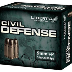 Liberty Ammo Civil Defense 9mm 50gr, LF Fragmenting HP, 20rd