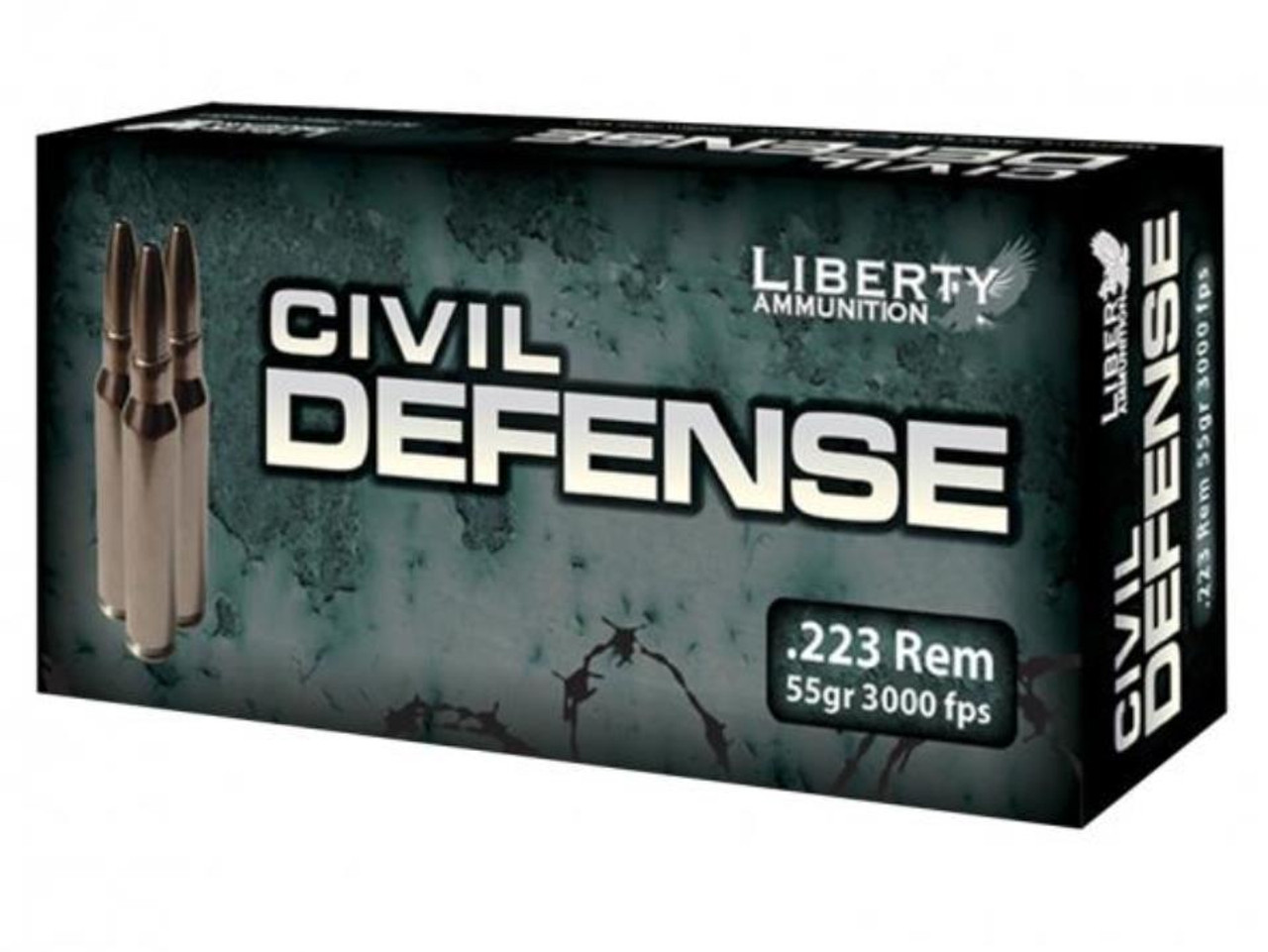 Liberty Ammo Silverado 223 Rem 55gr, LF Fragmenting BTHP, 20rd Box