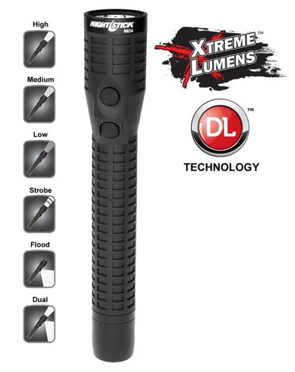 Nightstick Duty/Personal Dual Light Flashlight 650/300/100/600 Lumens