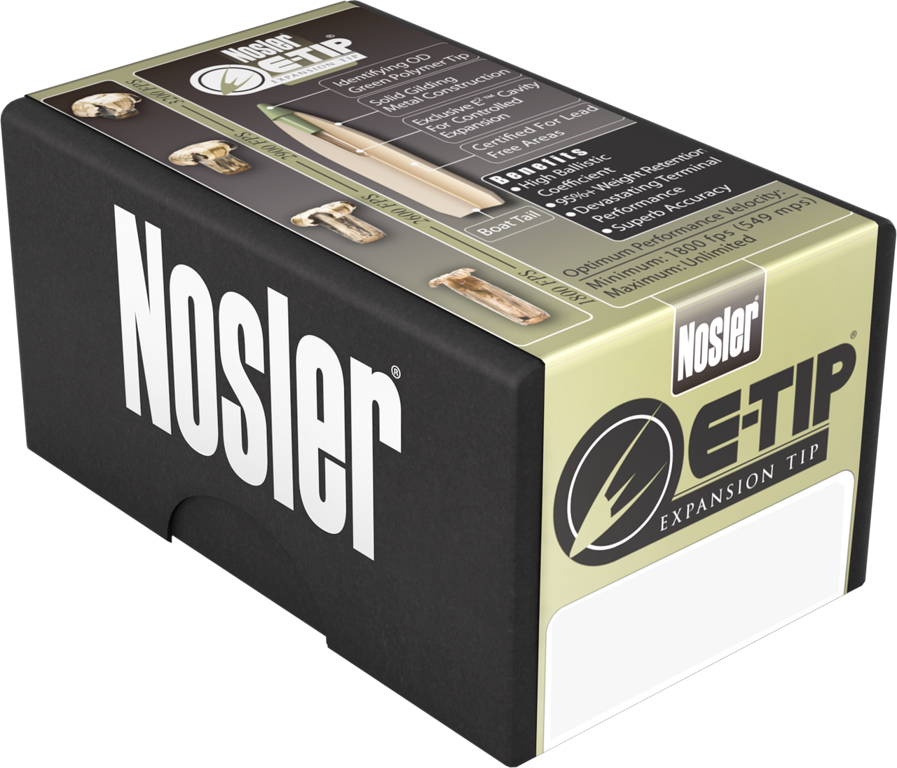 Nosler E-Tip 6.5 Creedmoor 120gr, E-Tip Lead-Free, 20rd Box