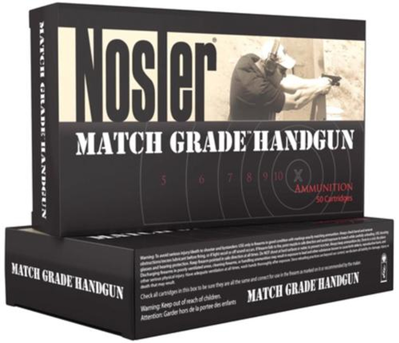 Nosler Match Grade Handgun Ammunition .40 S&W 150gr, Jacketed Hollow Point 50rd