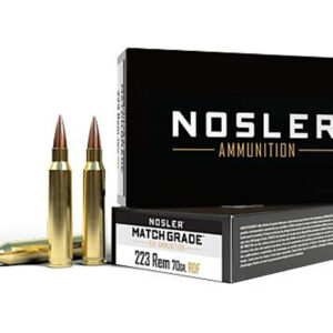 Nosler Match Grade RDF 223 Rem 5.56mm, 70gr, Hollow Point Boat Tail (HPBT), 20rd
