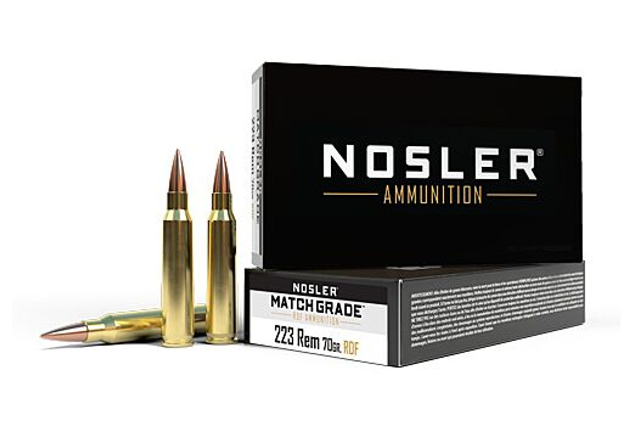 Nosler Match Grade RDF 223 Rem 5.56mm, 70gr, Hollow Point Boat Tail (HPBT), 20rd