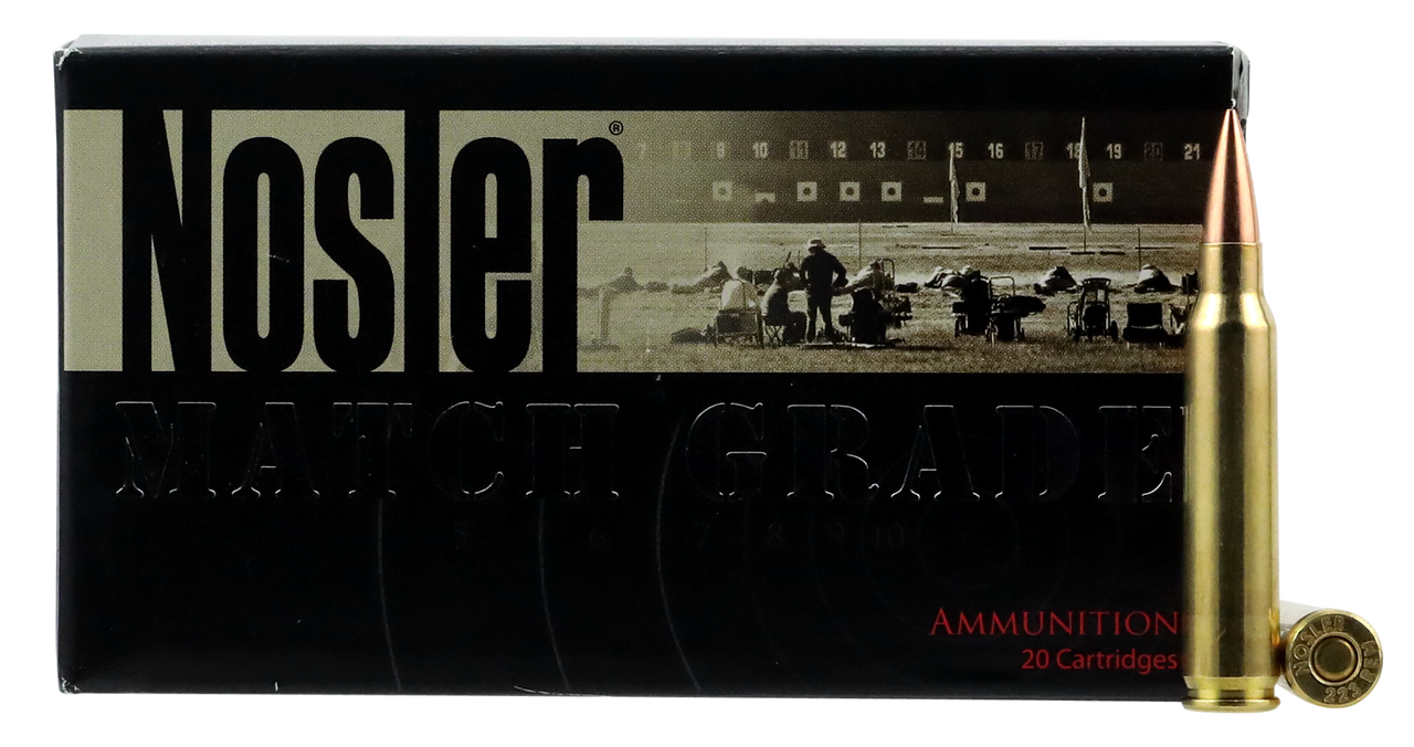 Nosler Match Grade RDF 223 Rem 5.56mm, 70gr, Hollow Point Boat Tail (HPBT), 20rd
