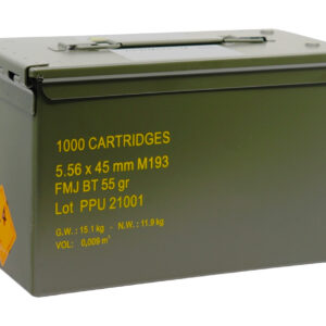 PPU Rangemaster 5.56x45 NATO, 55gr, FMJBT, 1000rd Case