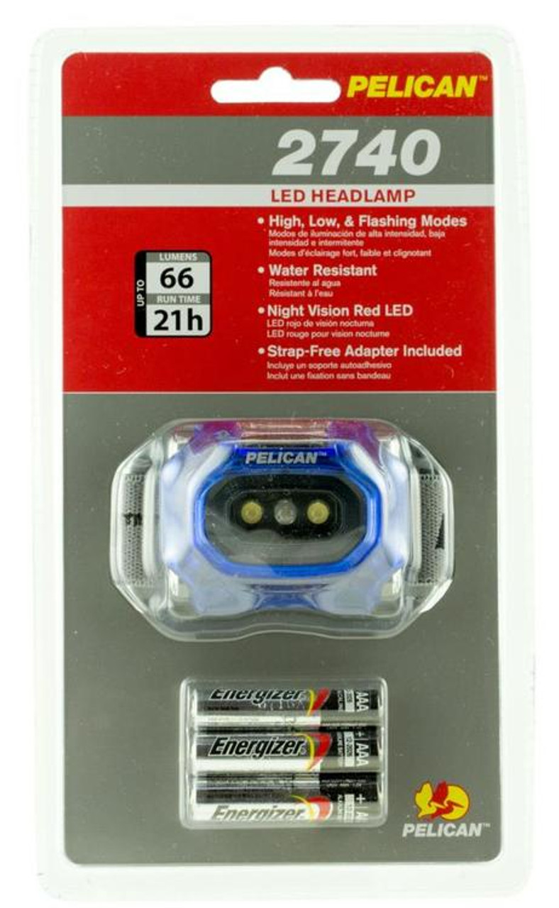 Pelican 2740 Headlamp Gen 2 66 Lumens AAA (3) Blue