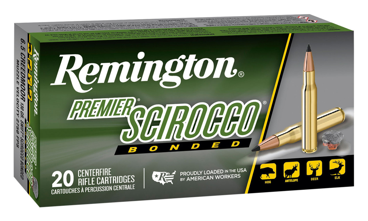 Remington Premier Scirocco Bonded 6.5 Creedmoor 130gr, Swift Scirocco Bonded, 20rd