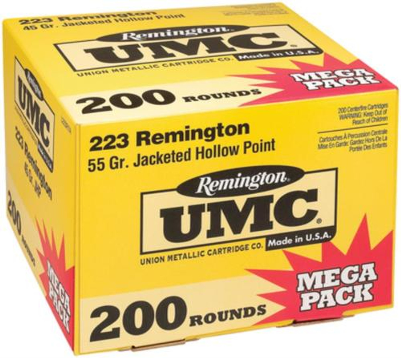 Remington UMC .223 Remington 55gr Metal Case 200rd MeGa Pack
