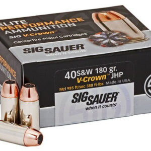Sig Ammo Elite Performance V-Crown 40SW 180gr, JHP, 50rd