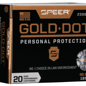 Speer Speer Gold Dot, Personal Protection, 45ACP, 185gr, Hollow Point, 20rd Box