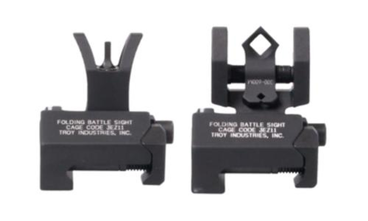 Troy Micro Tritium M4 Front And Doa Rear Folding Battlesight Set Black